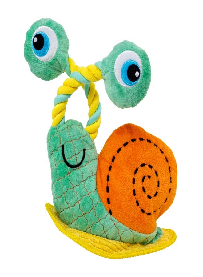 KONG Bendeez Dog Toy – Durable Plush with Rope, Flexible Twistable Design, Squeaker for Interactive Play, Large Size for All Dogs (Snail) - Image 3